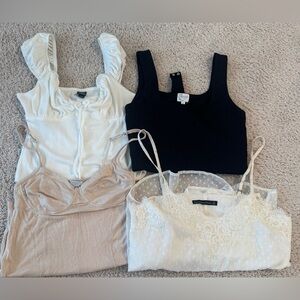 BUNDLE of two tank tops and two body suits size small